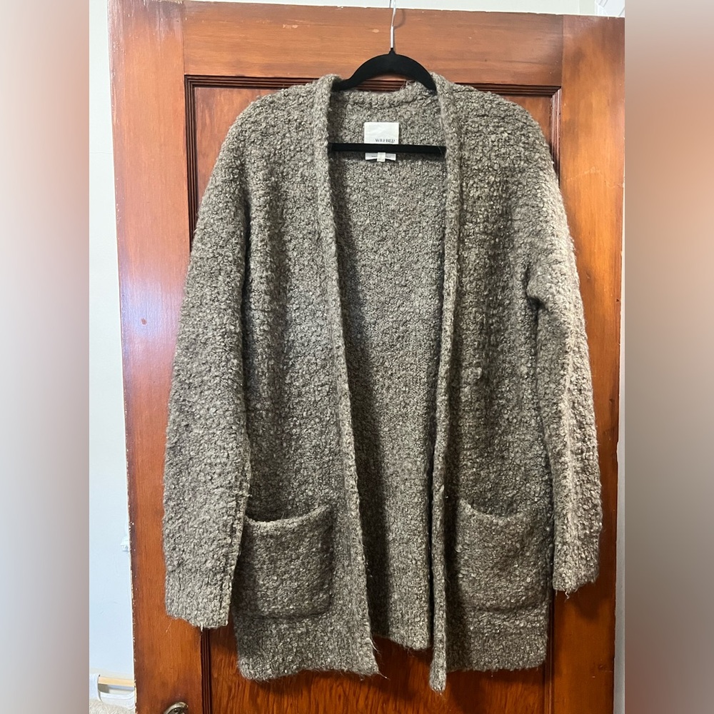 Wilfred Free Boucle Mohair Wool Blend Cardigan in Pristine Like New Condition